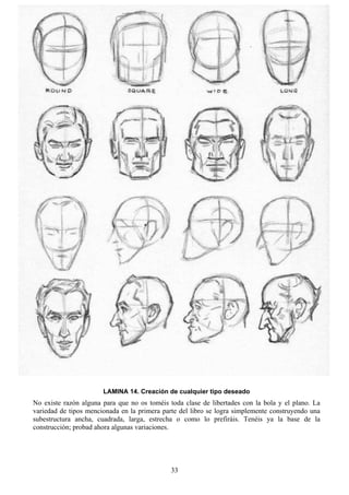 33
LAMINA 14. Creación de cualquier tipo deseado
No existe razón alguna para que no os toméis toda clase de libertades con la bola y el plano. La
variedad de tipos mencionada en la primera parte del libro se logra simplemente construyendo una
subestructura ancha, cuadrada, larga, estrecha o como lo prefiráis. Tenéis ya la base de la
construcción; probad ahora algunas variaciones.
 