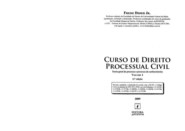 Curso de processo civil fredie didier