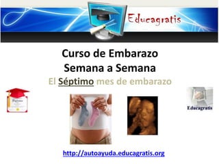 Curso de Embarazo
Semana a Semana
El Séptimo mes de embarazo
http://autoayuda.educagratis.org
 