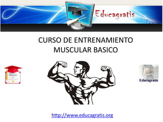 http://www.educagratis.org
CURSO DE ENTRENAMIENTO
MUSCULAR BASICO
 