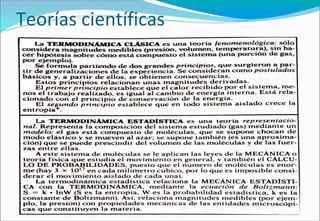 Teorías científicas
 