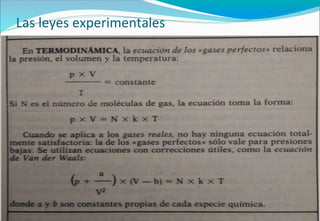 Las leyes experimentales
 