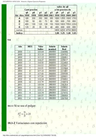 ESTADÍSTICA APLICADA Solución a Algunos Ejercicios Propuestos




       9-8




       10.1-1    Si se usa el pulgar:




       10.1-2 Variaciones con repetición



http://tifon.unalmed.edu.co/~pagudel/ejercicios.html (9 de 12) [15/09/2002 7:50:20]
 
