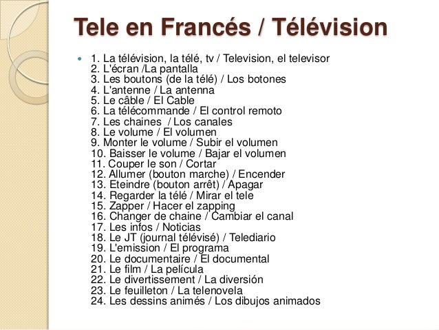 Los Muebles De La Casa En Frances