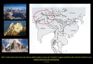 Obs: A alternância de zonas de intensa deformação e zonas de “sombra”, sugere existência de controle tectônico por
trends estruturais pré-existentes.
CURSO DE GEOTECTÔNICA - GEÓLOGO JOSÉ
OLIVEIRA

 