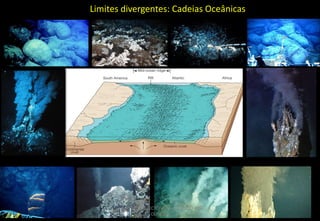 Limites divergentes: Cadeias Oceânicas

CURSO DE GEOTECTÔNICA - GEÓLOGO JOSÉ
OLIVEIRA

 