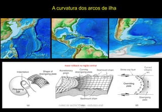 A curvatura dos arcos de ilha

maior rollback na região central

CURSO DE GEOTECTÔNICA - GEÓLOGO JOSÉ
OLIVEIRA

 