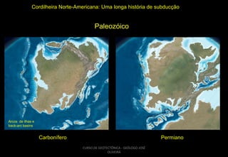 Cordilheira Norte-Americana: Uma longa história de subducção

Paleozóico

Arcos de ilhas e
back-arc basins

Carbonífero

Permiano
CURSO DE GEOTECTÔNICA - GEÓLOGO JOSÉ
OLIVEIRA

 
