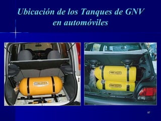 8787
Ubicación de los Tanques de GNVUbicación de los Tanques de GNV
en automóvilesen automóviles
 