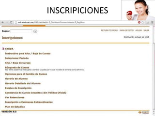 INSCRIPICIONES
 