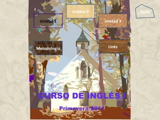 CURSO DE INGLÉS I Primavera-2011 Unidad 1 Unidad 2 Unidad 3 Links   Metodología Salir 