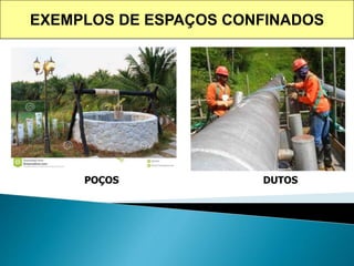 EXEMPLOS DE ESPAÇOS CONFINADOS
POÇOS DUTOS
 