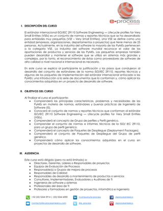 Curso de Introducción al Estándar Internacional ISO/IEC 29110 | PDF