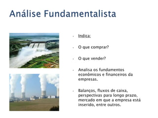 Exemplo: PETR4 = Petrobrás PN. Geralmente são as mais negociadas.Alguns códigos3 ON4 PNUNITS