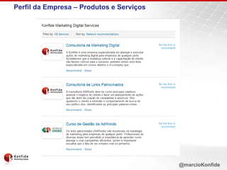 Perfil da Empresa – Produtos e Serviços