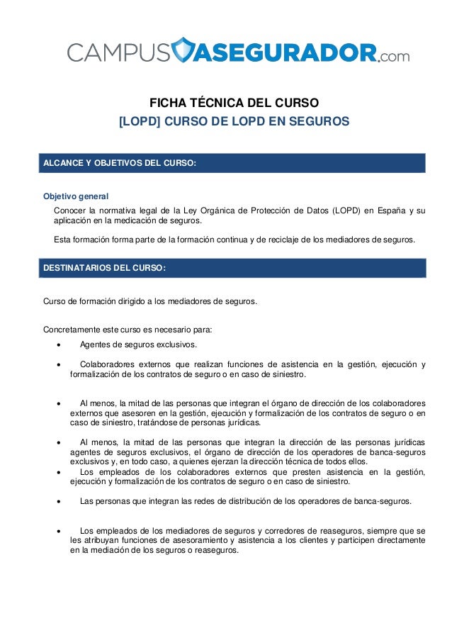 Curso de seguros