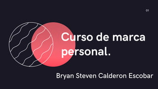 Bryan Steven Calderon Escobar
Curso de marca
personal.
01
 
