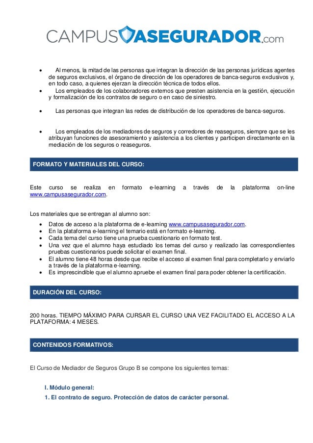 Curso de seguros