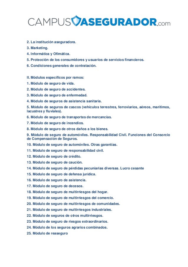 Curso de seguros