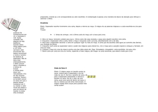 preparados, tirando-se o do correspondente ao valor escolhido. A multiplicação é apenas uma manobra de desvio de atenção para reforçar e
                      valorizar o efeito.


                      Viradinha

                      Efeito: Espectador escolhe livremente uma carta, depois a retorna ao maço. O mágico diz as palavras mágicas e a carta escolhida se vira para
                      cima!
                      Truque:

quatorze.Se
multiplicarmos por                  •   1- Antes de começar, vire a última carta do maço com a boca para cima.
10, o resultado é
140. Serão
contadas 140          2- Abra um leque, tomando cuidado para que a última carta não seja revelada, e peça para alguém escolher uma carta.
páginas da lista      3- Enquanto o espectador olha a carta, feche o maço e enquanto você o arruma, discretamente vire-o de lado.
telefônica.           4- Peça para o espectador devolver a carta em qualquer lugar no meio do maço. A carta que ele escolheu está agora ao contrário das demais,
Quando desce          com exceção da última.
nessa página para     5- Enquanto você conta ao espectador sobre o poder dos mágicos (para distraí-lo), vire o maço para a posição original e coloque-o, fechado, em
a 14ª linha           cima da mesa.
(primeiro valor       6- Coloque o maço em cima da mesa e ponha uma das mãos sobre ele. Diga: Simsalabim, simsalabim, carta escolhida, vire para mim.
encontrado dos        7- Retire carta por carta de cima do monte, repetindo a frase mágica, até chegar na carta escolhida, que estará virada para cima!
dados) encontrará
o nome e numero
de telefone já
esperados. Não se
deve dizer
antecipadamente
o efeito porque
retira a fantasia e
a beleza do
truque.                                  Visão de Raio-X
O artista deve
atuar com                                Efeito: O mágico pega um baralho ainda na
naturalidade a fim                       caixa, mostra para o espectador e diz ter
de não levantar                          visão de raio-X. Ele tira o baralho da caixa, dá
suspeitas. Devem-                        para o espectador embaralhar e retorna o
se também prever                         baralho na caixa. Ele diz o valor de uma
os casos em que a                        carta, puxa uma carta de dentro da caixa, e
pessoa deseje                            ela é a mesma que ele tinha mencionado. O
multiplicar por 5                        mágico repete esse truque para quantas mais
ou manter o valor                        cartas quiser!
inicial dos dados e
para tal devem-se
manter no bolso
três envelopes
 