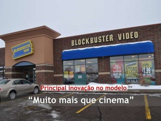 Principal inovação no modelo
“Muito mais que cinema”
 