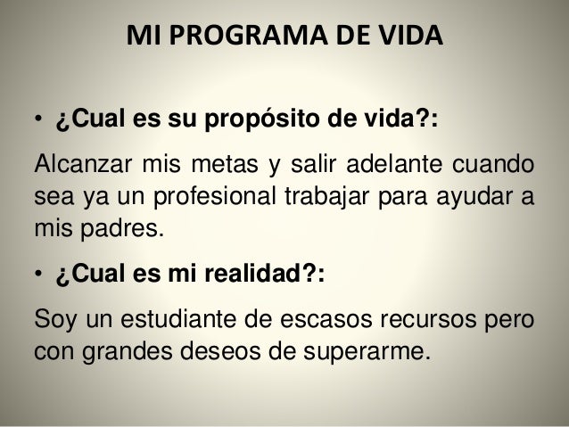 PROYECTO DE VIDA