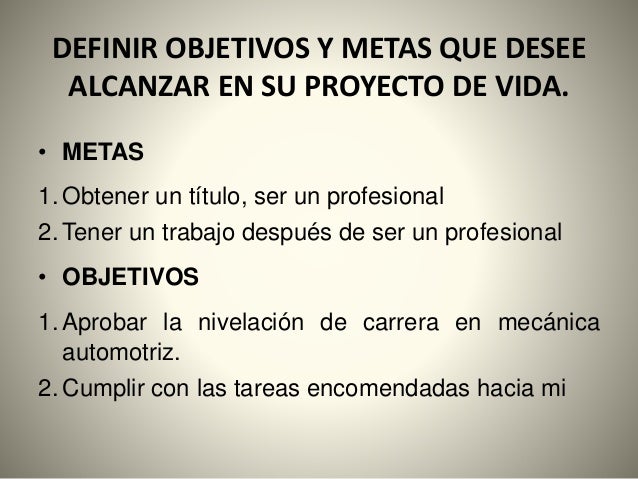 PROYECTO DE VIDA