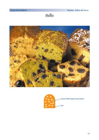 65
Muffin
Curso de Pastelería Recetas: dulces de horno
Amarena Fabbri/Fragolosa/Cassata Siciliana
Cake
 