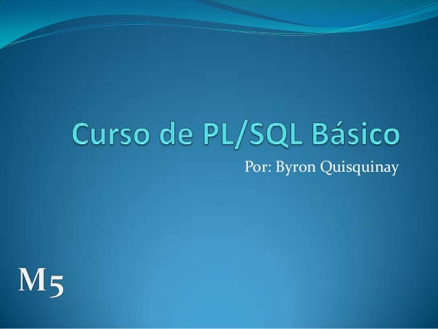 Curso pl sql