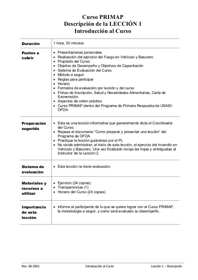 Curso de primera respuesta en incidentes en materiales 