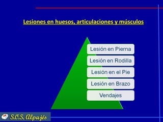Lesiones en huesos, articulaciones y músculos
 