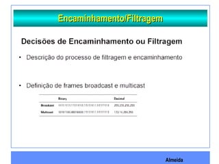 Almeida
Encaminhamento/FiltragemEncaminhamento/Filtragem
 
