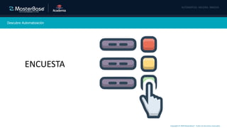Copyright © 2020 MasterBase®. Todos los derechos reservados
Descubre Automatización
ENCUESTA
 