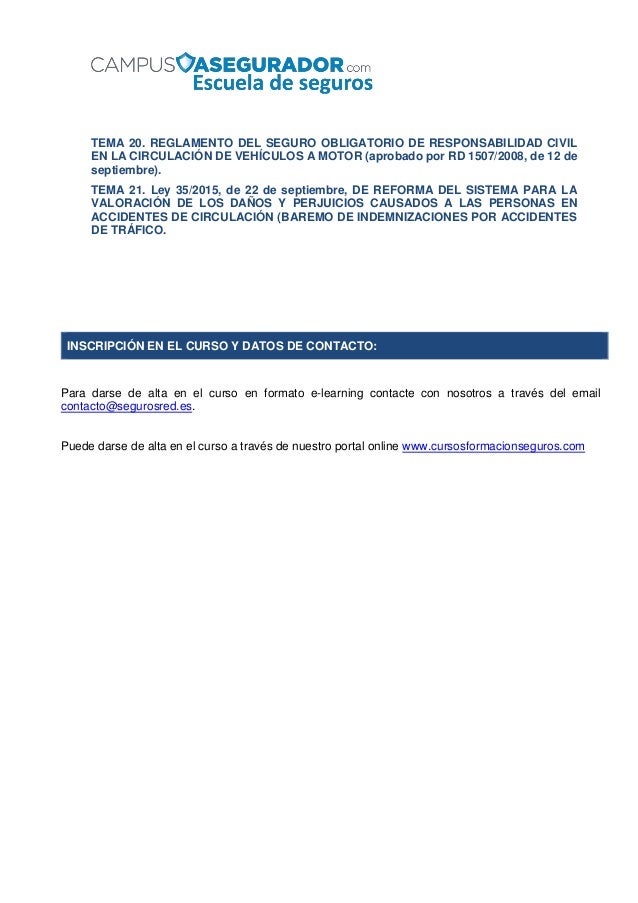 Ley Seguro Obligatorio Vehculos A Motor