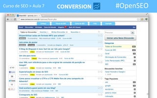 Curso de SEO > Aula 7   #OpenSEO




                               39
 