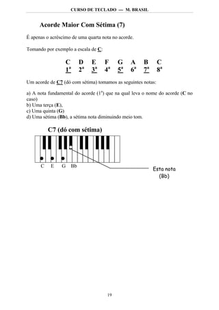 CURSO DE TECLADO --- M. BRASIL


      Acorde Menor Com Sétima (m7)
É apenas o acréscimo de uma quarta nota no acorde meno...