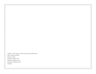 Copyright © 1993 A Igreja de Jesus Cristo dos Santos dos Últimos Dias
Todos os direitos reservados
Impresso no Brasil
Aprovação do inglês: 12/87
Aprovação da tradução: 12/87
Translation of “Keyboard Course”
Portuguese
 