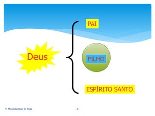 Pr. Moisés Sampaio de Paula 26
Deus
PAI
ESPÍRITO SANTO
FILHO
 