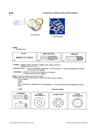 Ecid CURSO DE TUBULAÇÕES INDUSTRIAIS
16
Copyright by Ecid All rights reserved Profº Jose Aparecido de Almeida
 