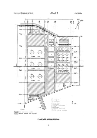 TUBULAÇÕES INDUSTRIAS AULA 6 Prof. Clélio 
PLANTA DE ARRANJO GERAL 
3 
 