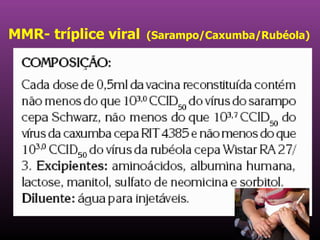 MMR- tríplice viral   (Sarampo/Caxumba/Rubéola)   