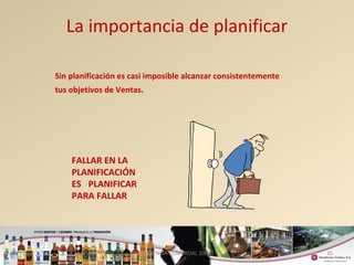 35 
La importancia de planificar 
Sin planificación es casi imposible alcanzar consistentemente 
tus objetivos de Ventas. 
FALLAR EN LA 
PLANIFICACIÓN 
ES PLANIFICAR 
PARA FALLAR 
GERENCIA COMERCIAL 2008 
 