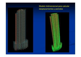 Modelo tridimensional para calcular
desplazamientos y periodos
 