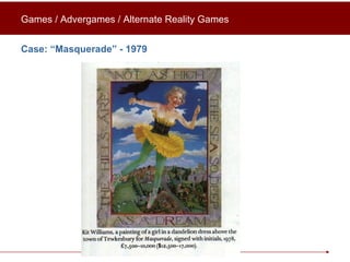 Case: “Masquerade” - 1979 Games / Advergames / Alternate Reality Games 