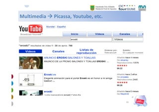 Multimedia 
Multimedia    Picassa, Youtube, etc.
              Picassa, Youtube, etc.




                                ...