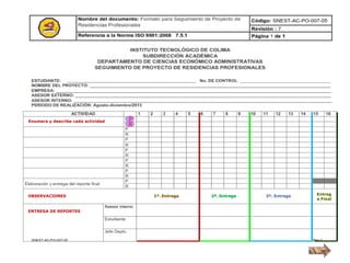 45
R
P
OBSERVACIONES
ENTREGA DE REPORTES
Enumera y describe cada actividad
 
