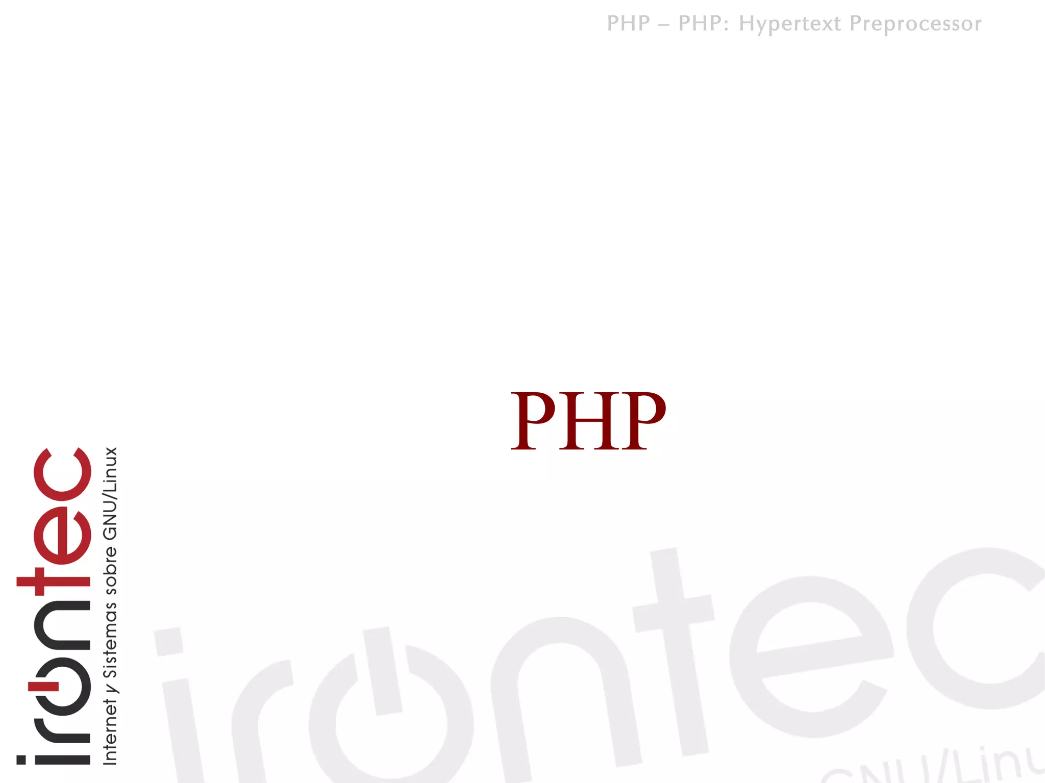 PHP – PHP: Hypertext Preprocessor




PHP
 