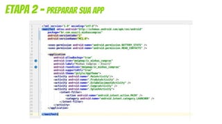 etapa 2 - preparar sua app
 
