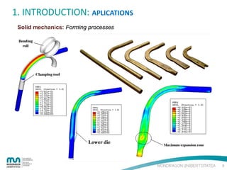 1. INTRODUCTION: APLICATIONS
Solid mechanics: Forming processes

9

 