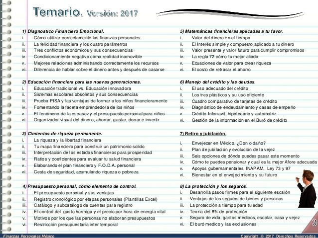 curso finanzas personales adultos 2017 finanzas personales excel
